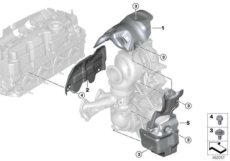 Exhaust turbocharger heat protection