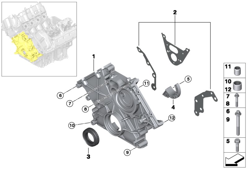 Lower timing case