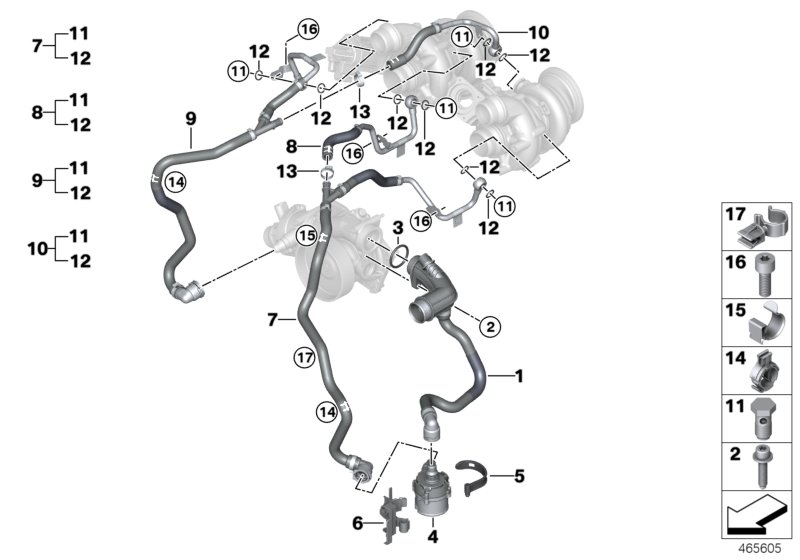 Cooling system, turbocharger