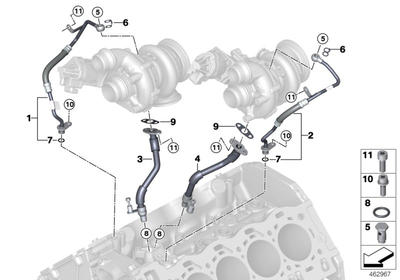 Exhaust turbocharger oil supply