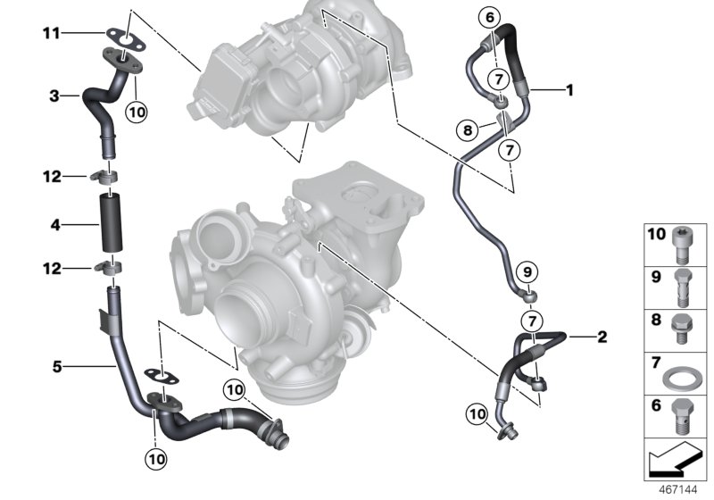 Exhaust turbocharger oil supply