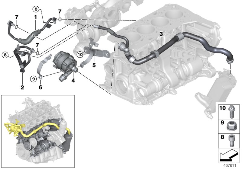 Cooling system-exhaust turbocharger
