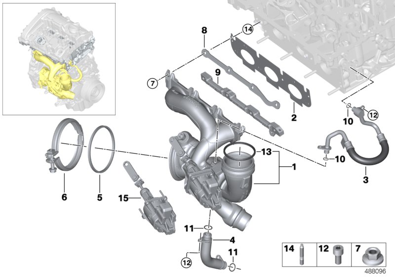 Exhaust turbocharger with lubrication