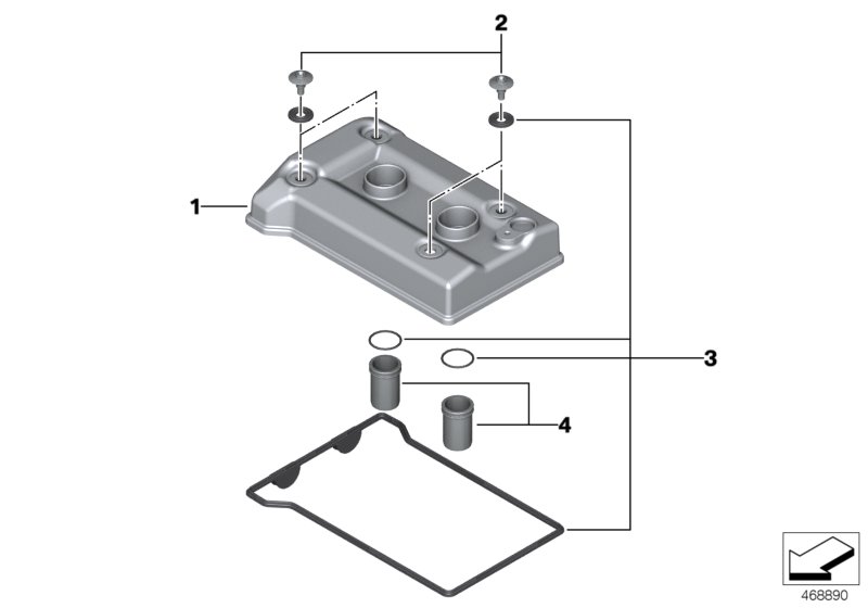 Cylinder head cover/Mounting parts