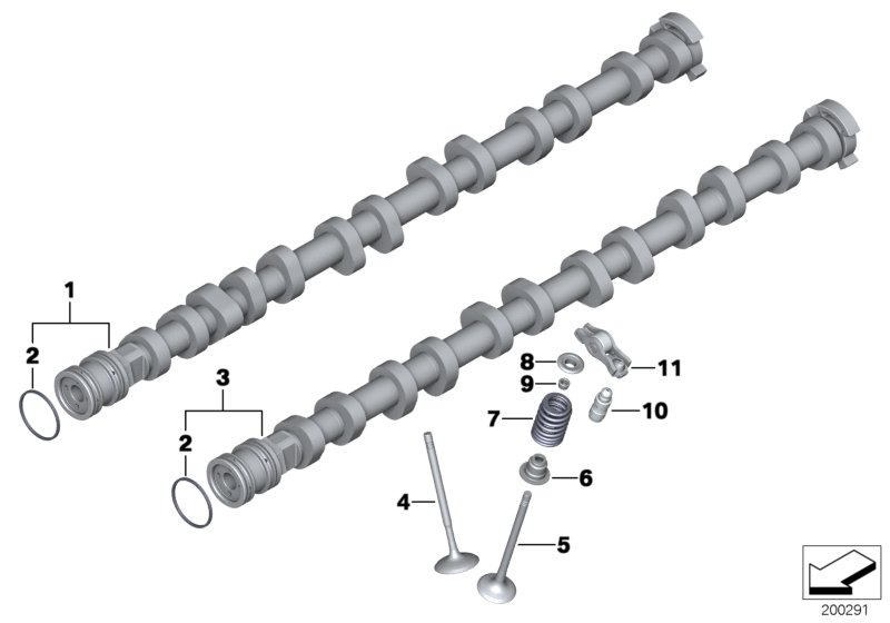 Valve timing gear - camshaft/valves