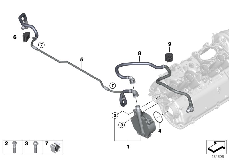 Vacuum pump with tubes