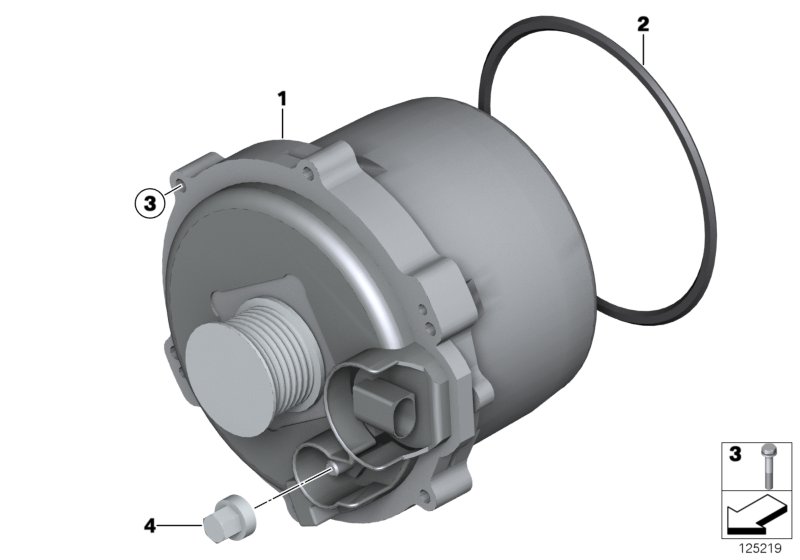 Generator, water-cooled