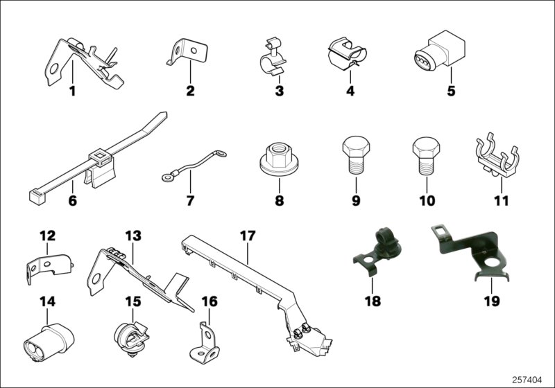 Diverse small parts