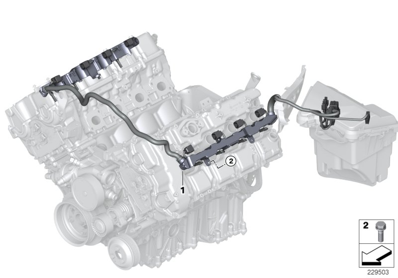 Wiring harness injection valve/ignition