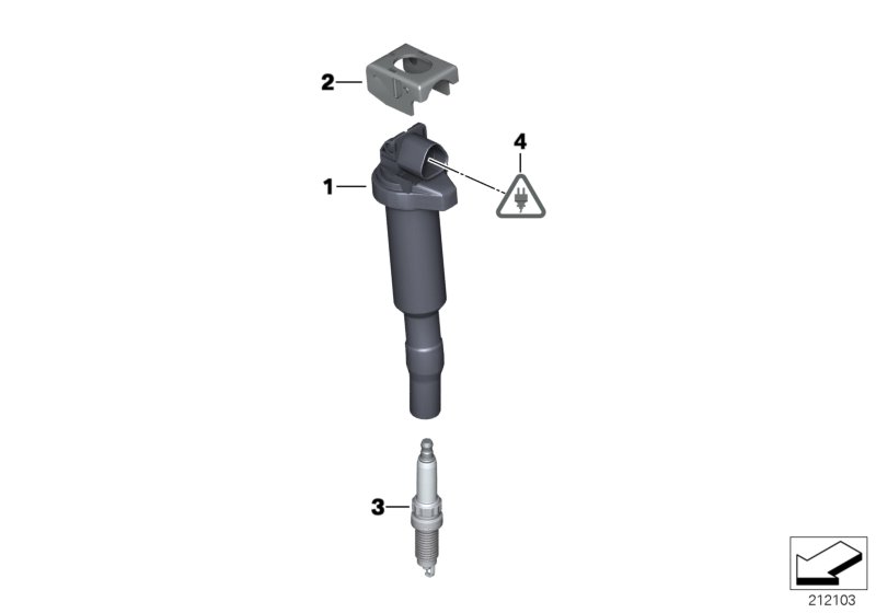 Ignition coil/spark plug