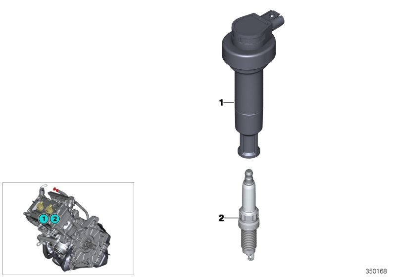 Ignition coil/spark plug
