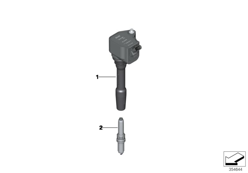 Ignition coil/spark plug