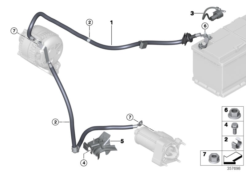 Battery cable/cable starter