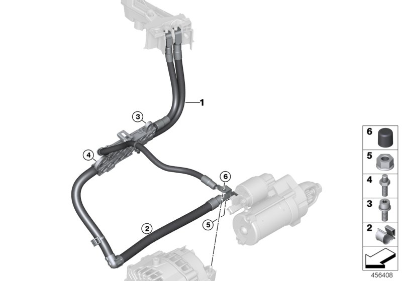 Starter cable / alternator cable