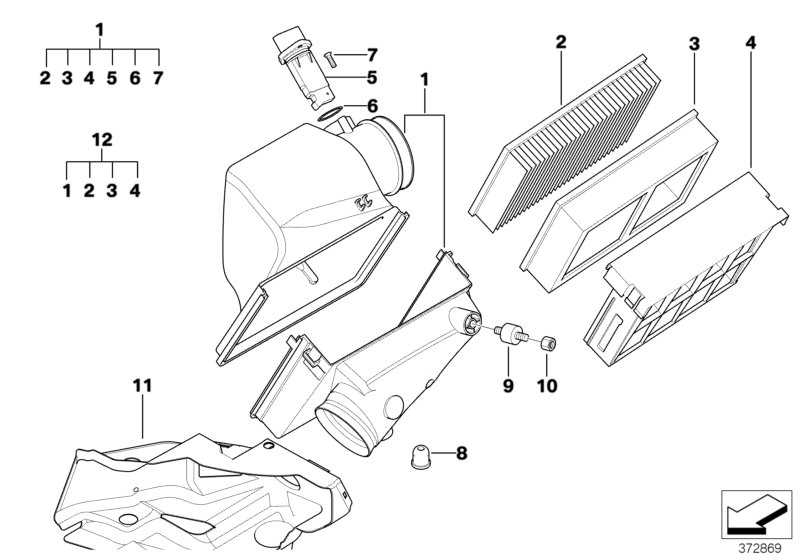 Intake silencer / Filter cartridge