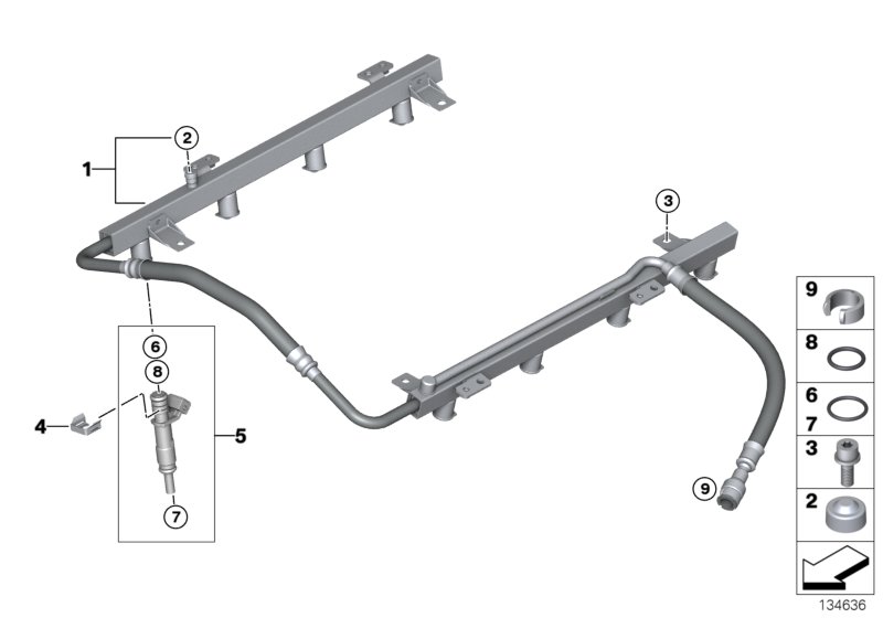 Valves/Pipes of fuel injection system