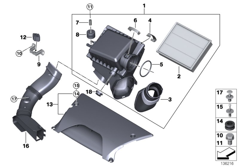 Intake silencer / Filter cartridge