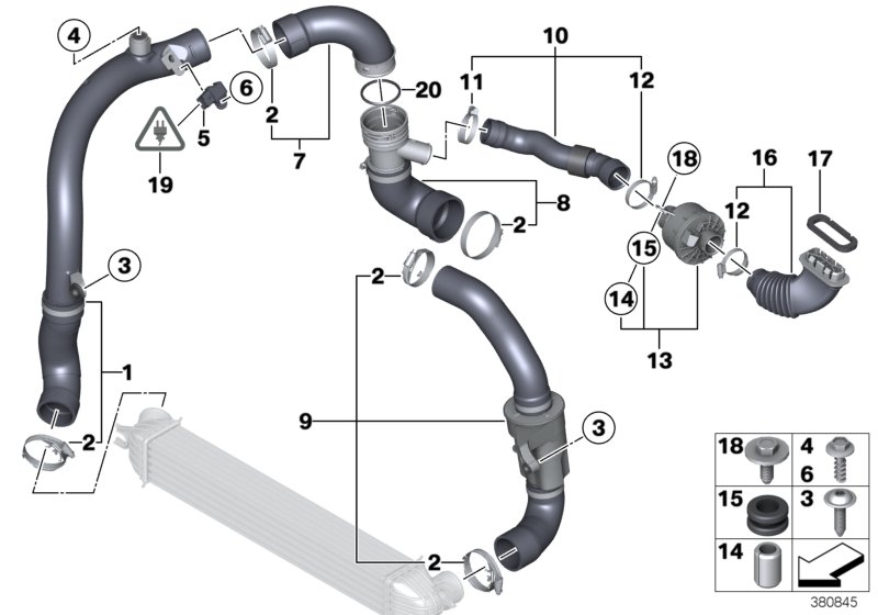 Charge-air duct/sound generator