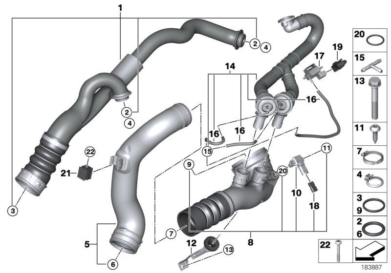 Charge-air duct