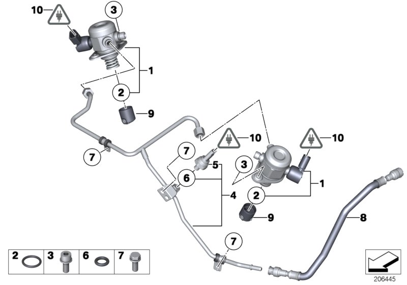 High-pressure pump/Tubing