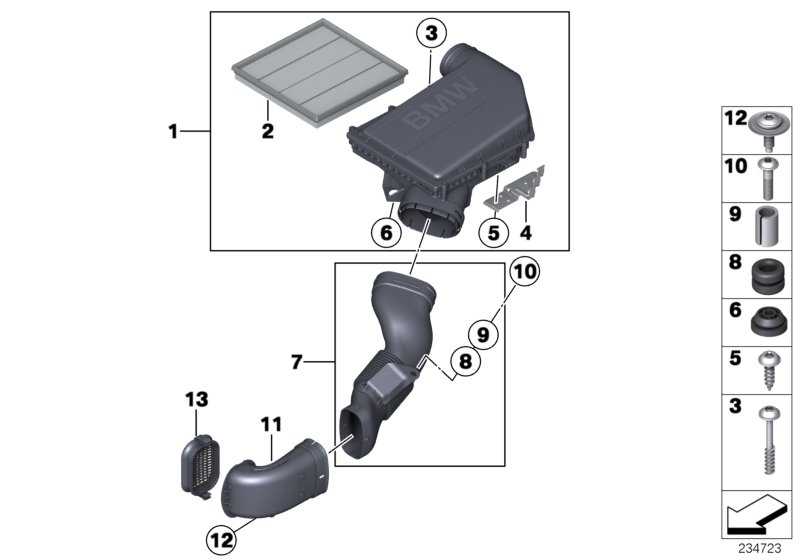 Intake silencer / Filter cartridge