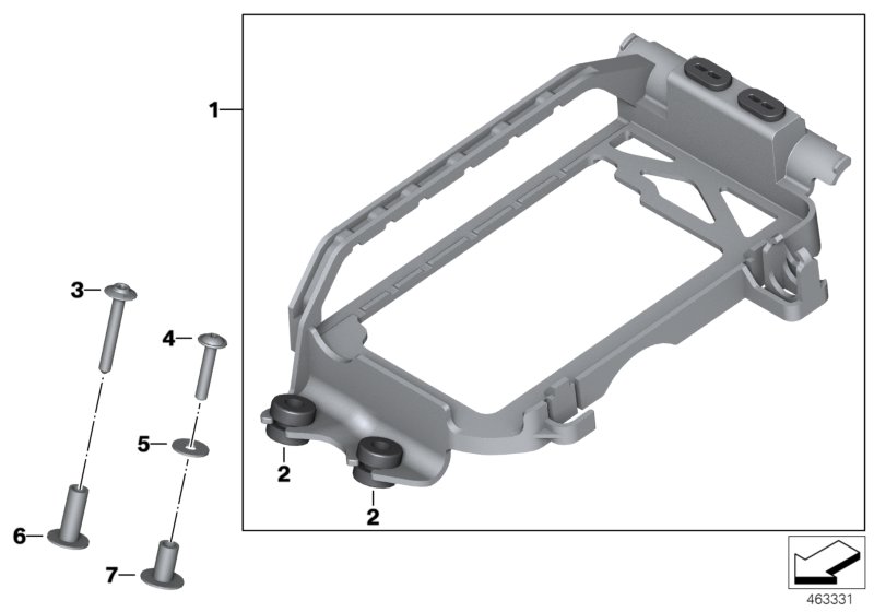 Bracket, control unit