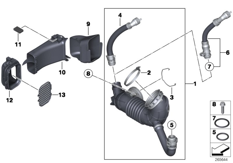 Clean air pipe / air intake