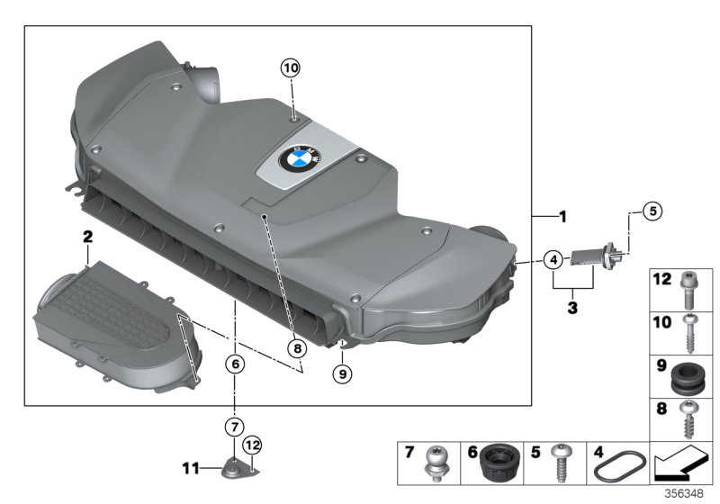 Intake silencer/Filter cartridge/HFM