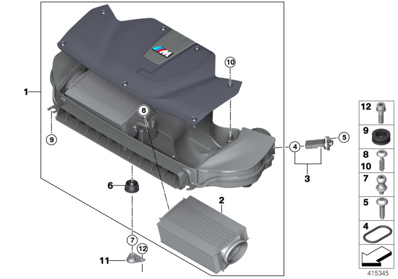 Intake silencer/Filter cartridge/HFM