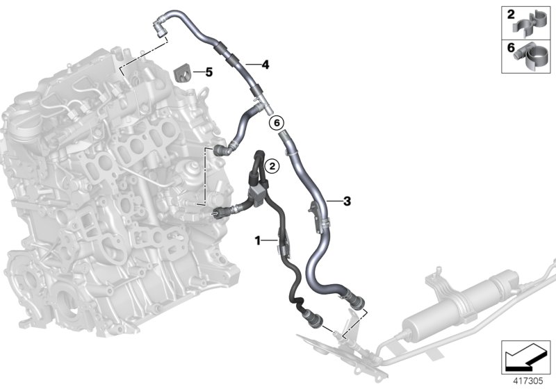 Fuel lines, engine compartment