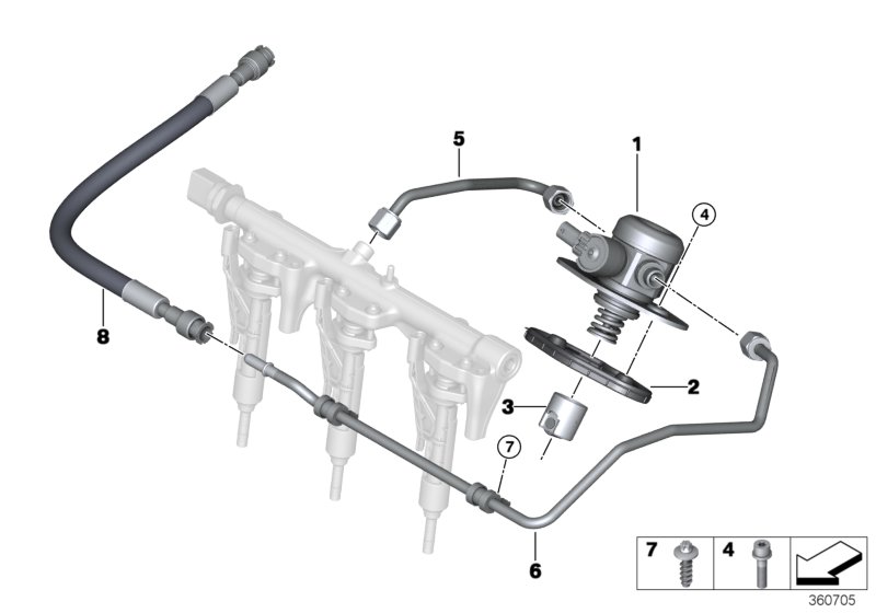 High-pressure pump/Tubing