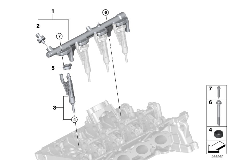 High-pressure rail / injector
