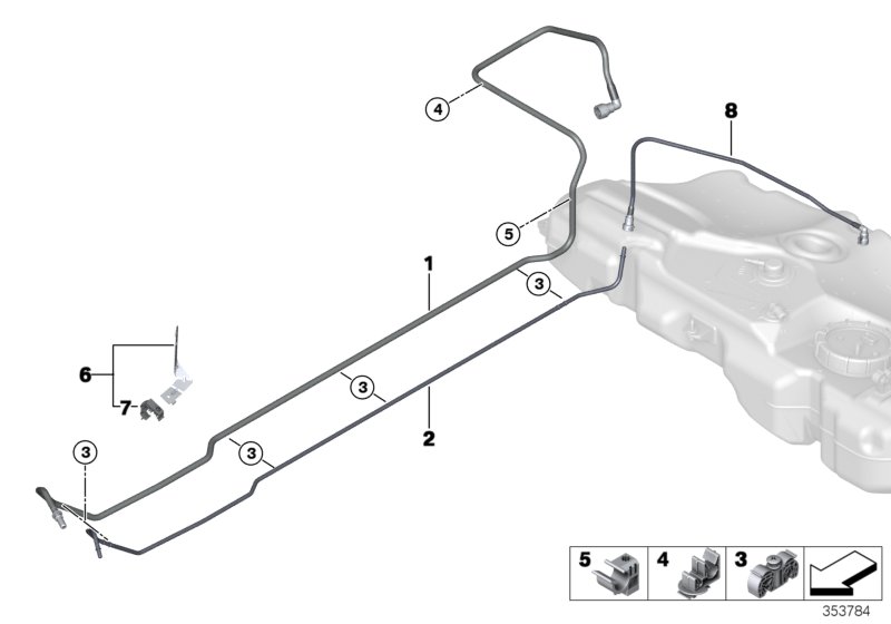 Fuel Pipe and Mounting Parts