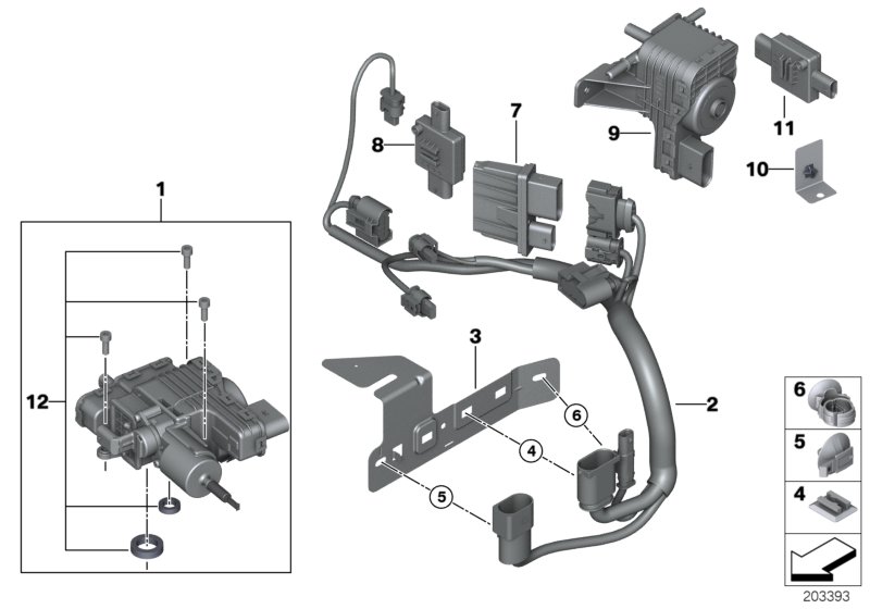 SCR pump/filter/mounting parts