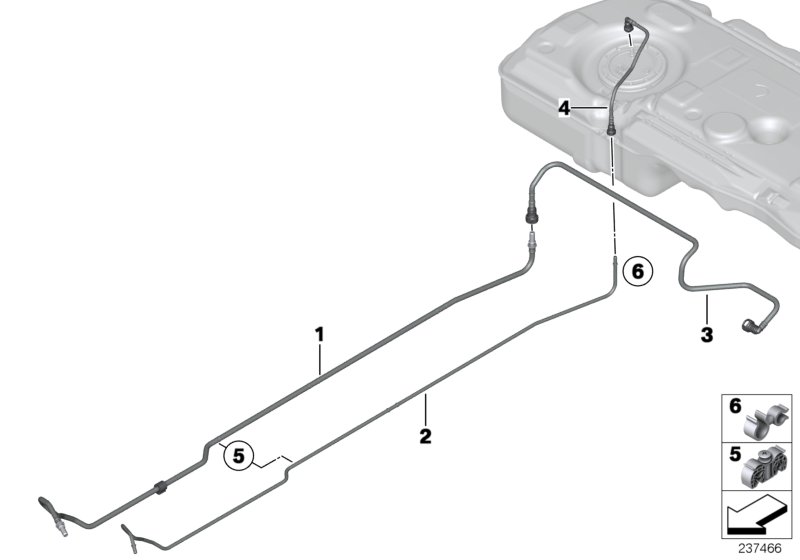 Fuel Pipe and Mounting Parts