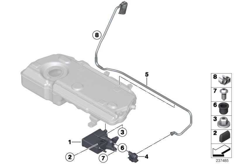 Activated Charcoal Filter/mounting parts