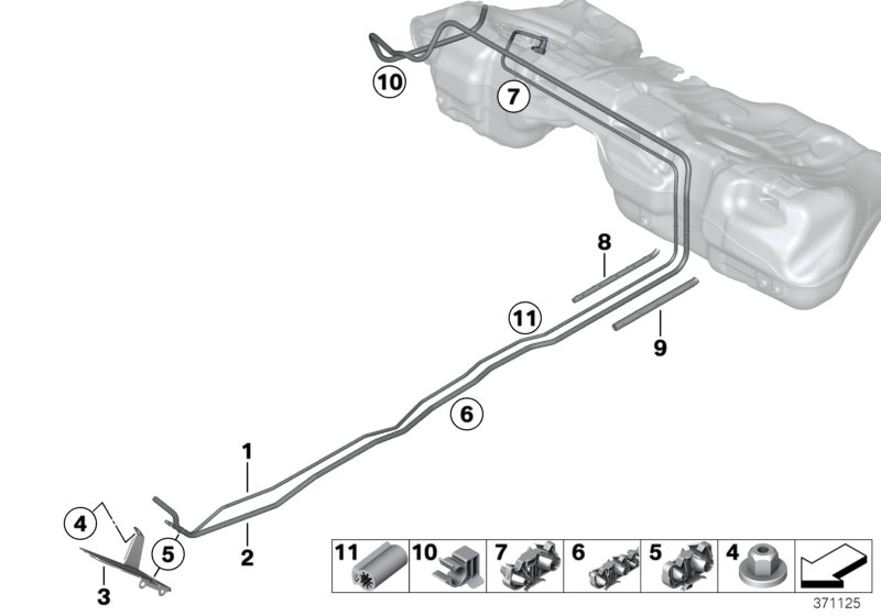 Fuel Pipe and Mounting Parts