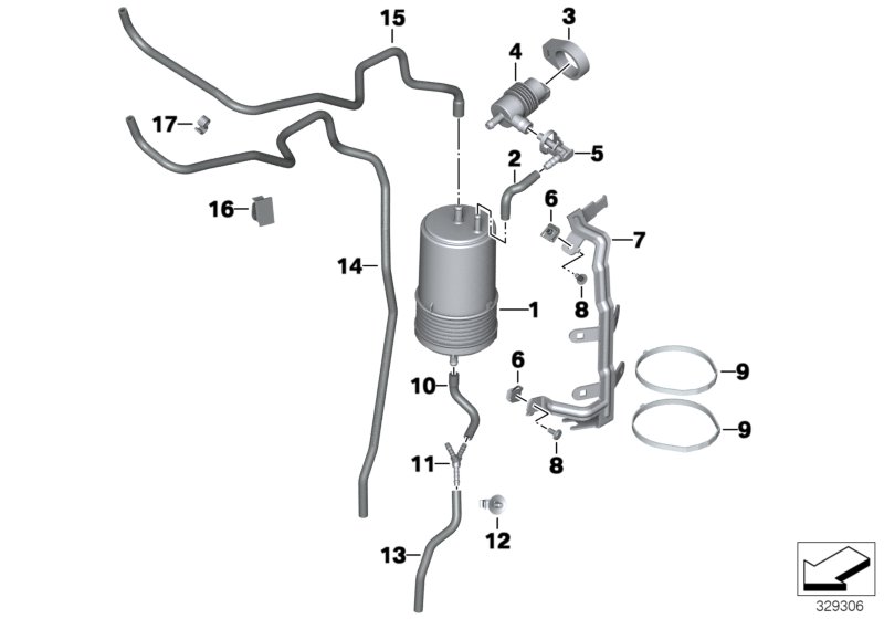 Activated Charcoal Filter/mounting parts