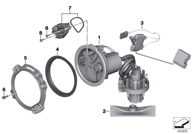 Delivery, control units, fuel pump