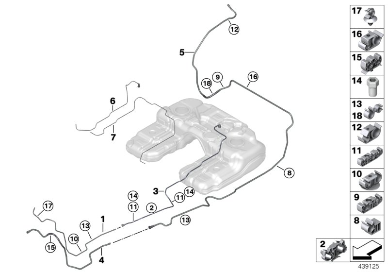 Fuel Pipe and Mounting Parts