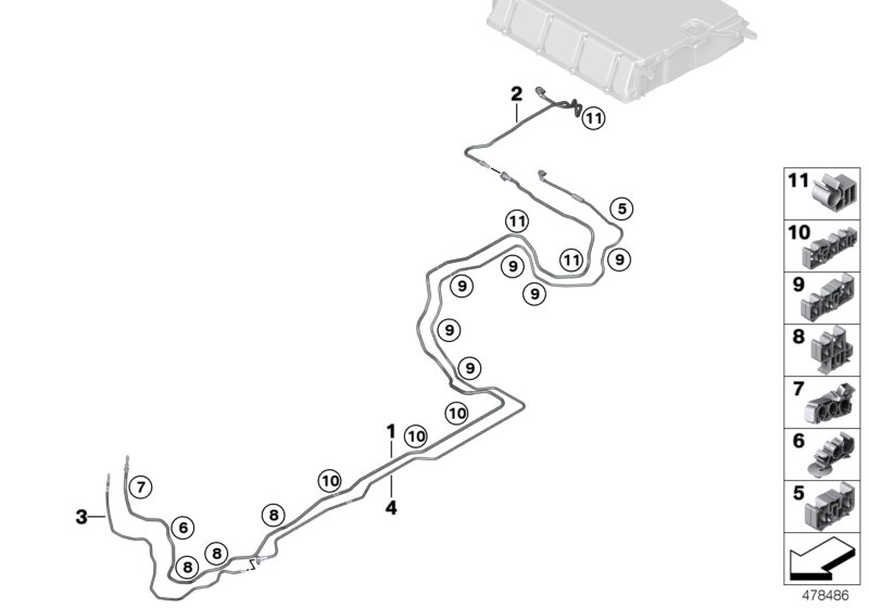 Fuel Pipe and Mounting Parts