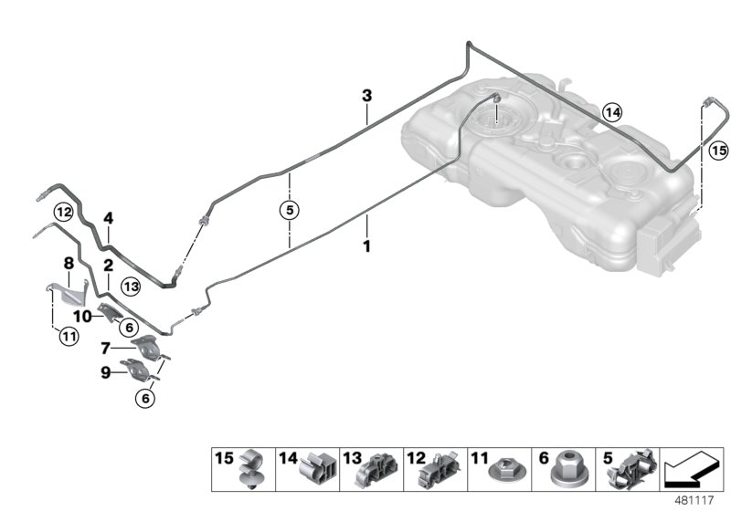 Fuel Pipe and Mounting Parts