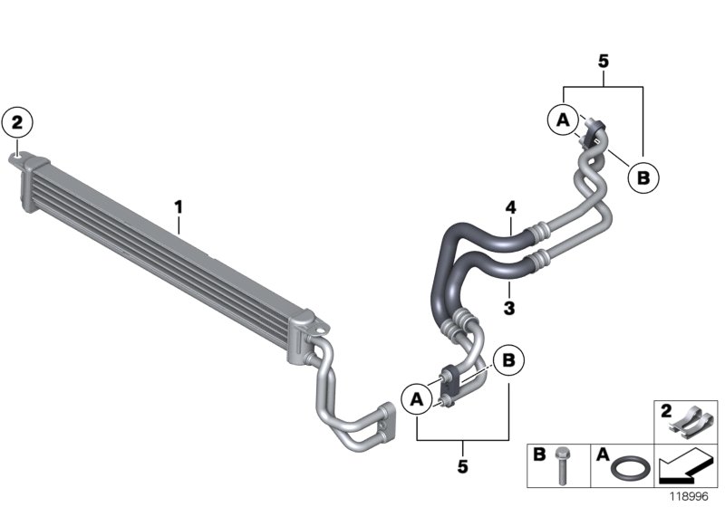 Engine oil cooler/oil cooler line