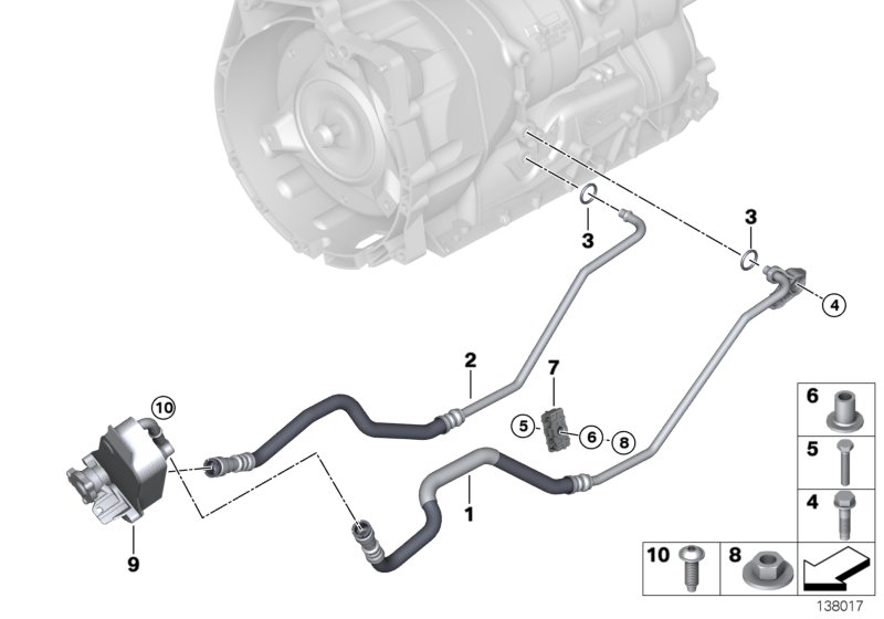 Oil-cooler pipe/heat exchanger