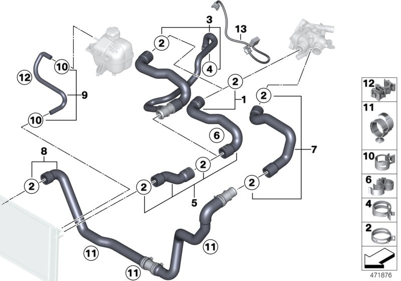 Cooling System Water Hoses