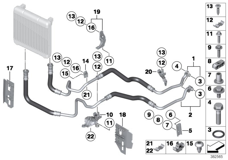 Engine oil cooler pipe
