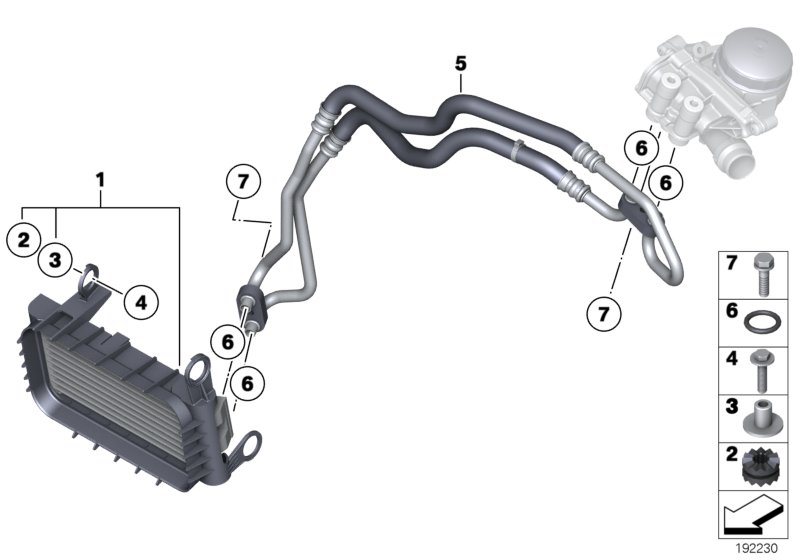 Engine oil cooler/oil cooler line