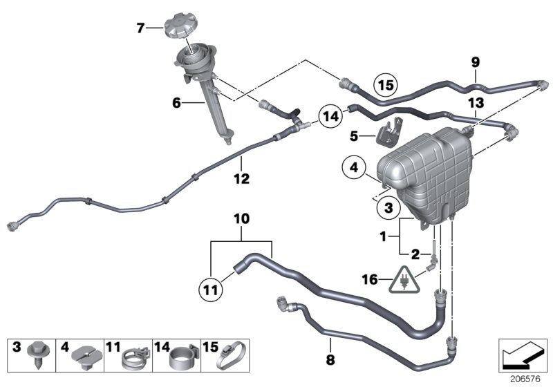 Expansion tank/tubing