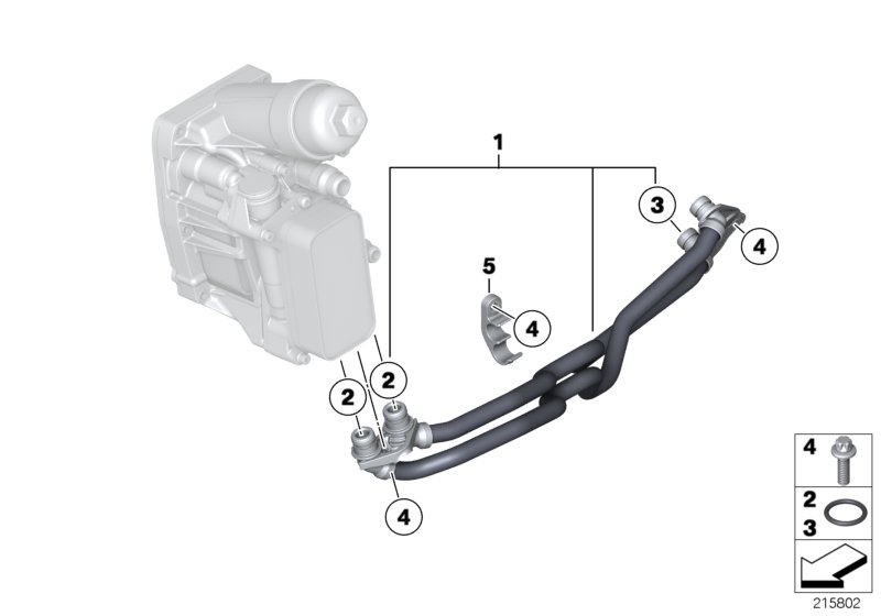 Transmission oil cooler line