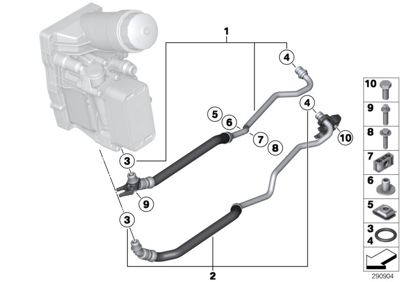 Transmission oil cooler line